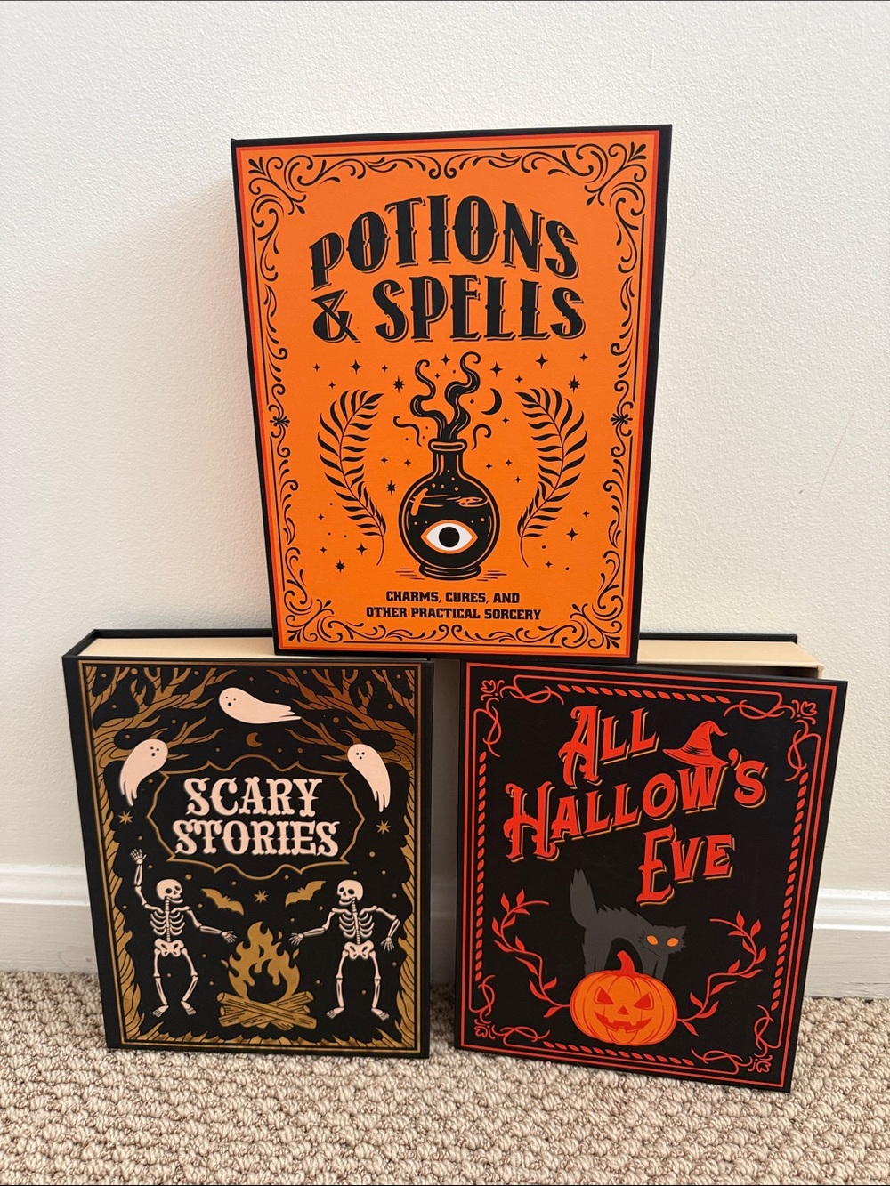 2026 Target Bullseye Playground Halloween Book Box Decor, Set of 3